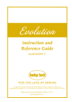 Baby Lock evolve BLE8W Instruction manual