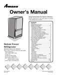 Amana 12642722 Owner`s manual