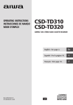 Aiwa CSD-TD310 Operating instructions