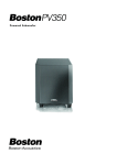 Boston Acoustics PV350 User manual