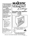 Vermont Castings NV580 Operating instructions