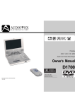 Audiovox D1700 Owner`s manual