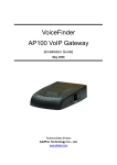 AddPac VoiceFinder AP100 Installation guide