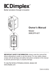 Dimplex WRCPF-KIT Owner`s manual