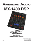 American Audio MX-1400 DSP User guide