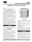 Carrier 38YRA Instruction manual