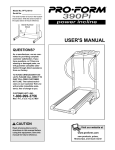 Pro-Form PFTL10110.0 User`s manual