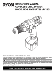 Ryobi RY961 Operator`s manual