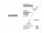 Craftsman Weedwacker Cordless Trimmer 172.71816 Operator`s manual