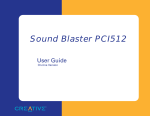 Creative PCI512 User guide