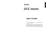Epson DFX-9000 User`s guide