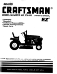Craftsman EZ3 917.256552 Owner`s manual