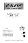 Rail King SD60 Operator`s manual