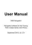 VMS TOURING 7500 SERIES User manual