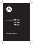 Motorola W160 User manual