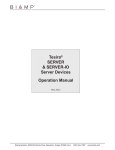 Biamp Tesira SERVER Specifications