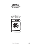 Zanussi ZWF 1840 W Operating instructions