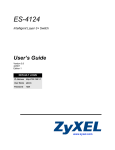 ZyXEL Communications ES-4124 User`s guide