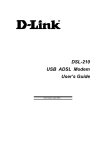 D-Link DSL-210 User`s guide