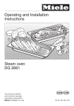 Miele DG2661 Operating instructions