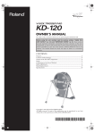 Roland PD-120 Owner`s manual