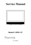 Vizio GV46LHDTV10A Service manual