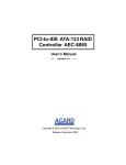 Acard PCI-to-IDE ATA-133 User`s manual
