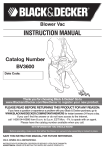 Black & Decker BV3600 Instruction manual