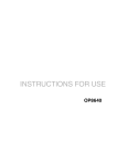Asko OP8640 Operating instructions