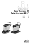 Windsor Saber Compact 22 SP Operator`s manual