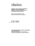 Clarion FZ.150 Installation manual