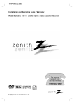 Zenith ZHX-313 Instruction manual