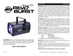 ADJ Revo Burst User manual