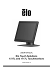 Elo TouchSystems 1717L User manual