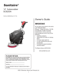Sanitaire SC6200A Owner`s manual