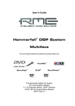 RME Audio Multiface User`s guide