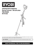 Ryobi RY70105 Operator`s manual