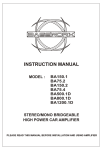 Bassworx BA1200.1D Instruction manual