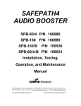 Wheelock SAFEPATH4 SP40/2 Instruction manual