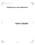 Epson R300 - Stylus Photo Color Inkjet Printer User`s guide