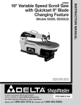 Delta SHOPMASTER SS250 Instruction manual