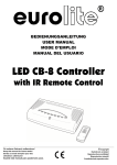 EuroLite LED Cube LED for CB-8 IR Controller User manual
