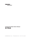 Precor C764 Owner`s manual