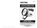 Vector 000 CANDLE POWER SPOTLIGHT Owner`s manual