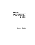Epson PowerLite 5000 User`s guide
