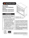 Monessen Hearth Magnum Unvented Vent-Free Fireboxes MCUF36D Operating instructions