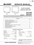 Sharp 32C241 Service manual