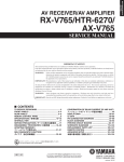 Yamaha RXV765 - RX AV Receiver Service manual
