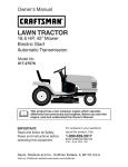 Craftsman 917.289081 Owner`s manual