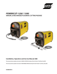 ESAB POWERCUT-1500 Service manual